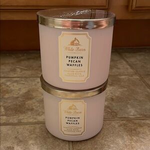 Bath and Body Works Pumpkin Pecan Waffles White Everyday 3-wick Candle